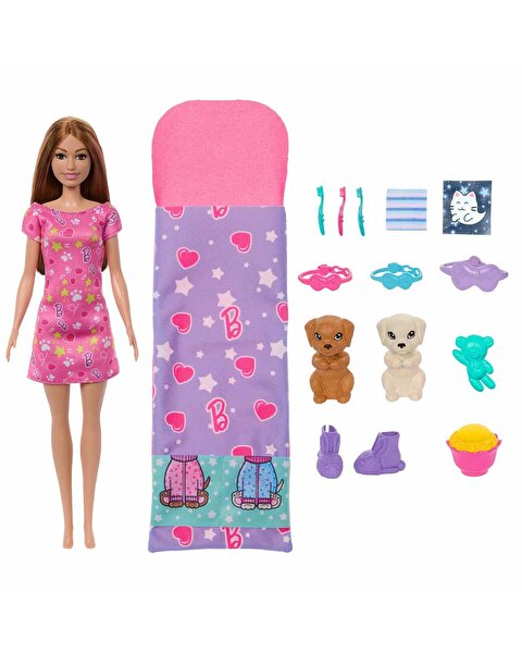 Barbie ve Köpekçikleri Pijama Partisi Oyun Seti HXN01