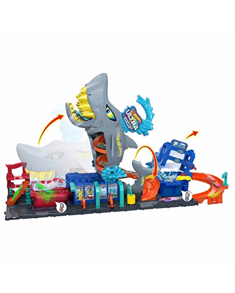 Hot Wheels Şehri Muhteşem Köpek Balığı Araba Yıkama Oyun Seti HTN82