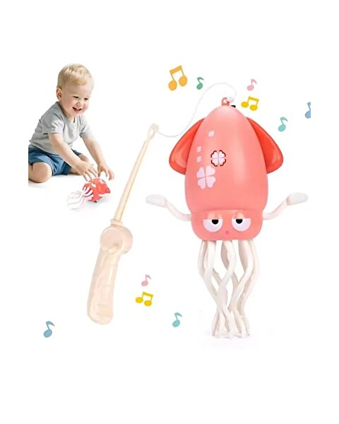 Dansçı Kali Müzikli Işıklı Hareketli Ahtapot Pembe
