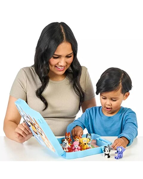 Bluey Deluxe Taşıma Çantası ve 8'li Figür Seti
