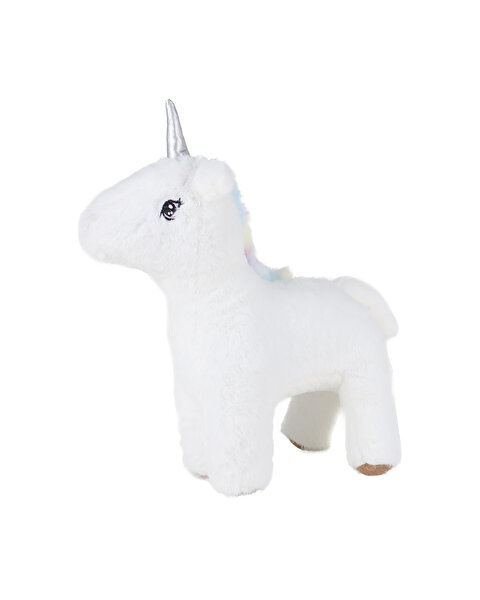 Valeria Unicorn Beyaz Kahverengi Ayaklı Peluş