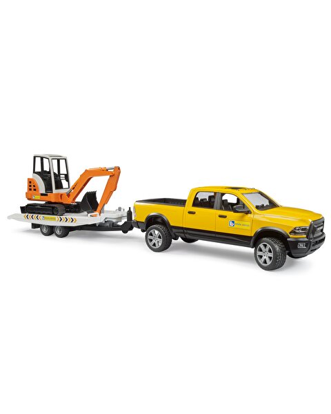 Bruder Ram 2500 Römorklu Pickup ve Mini Ekskavatör