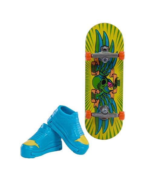 Hot Wheels Skate Neon Temalı Parmak Kaykay ve Ayakkabı Paketi Sky Shock