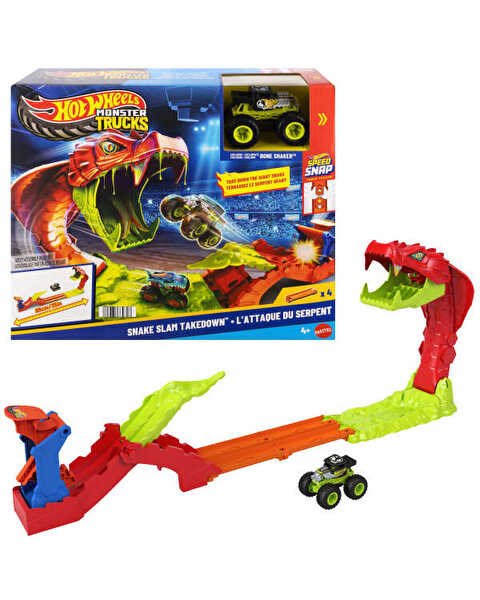 Hot Wheels Monster Trucks Snake Bite Güç Darbesi Oyun Seti JJN44