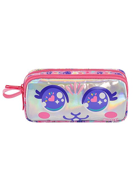 Muggle Bunny Pembe 2 Gözlü Kalemlik Çantası 7709