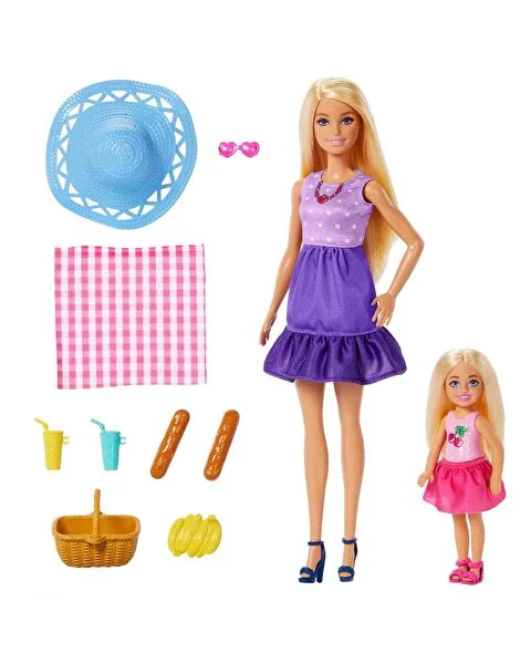 Barbie Malibu ve Chelsea Piknik Oyun Seti JBF43