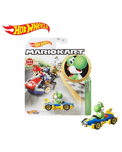 Hot Wheels Mario Kart Karakter Araçlar Yoshi Mach 8 Kart GLP39
