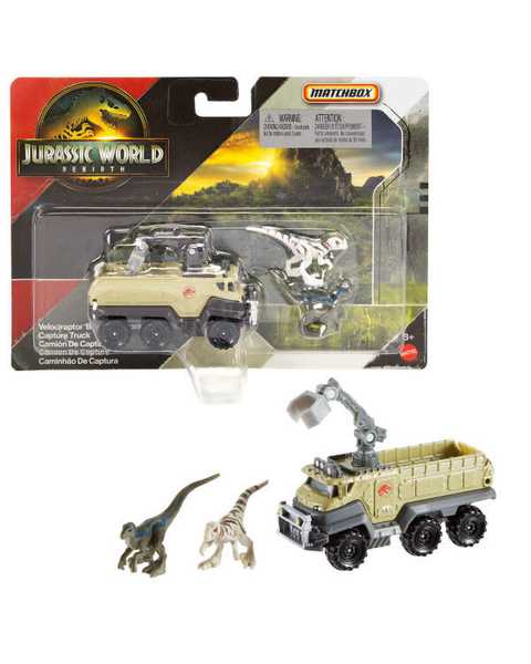 Matchbox Jurassi̇c World Di̇no Transporter Arabaları Blue Velocıraptor At Atrocıraotır JGM10