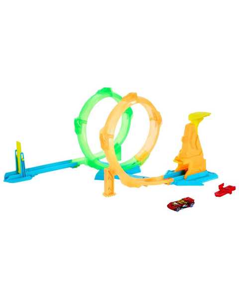 Hot Wheels Neon Yarışçılar Çift Çemberde Hız Pist Seti JMG49