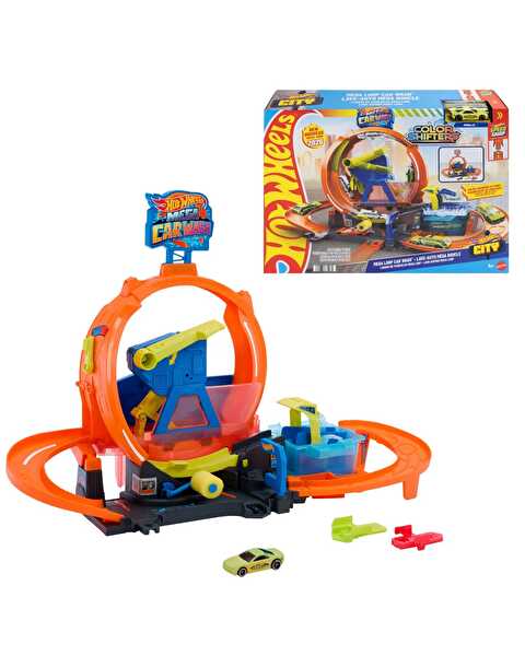 Hot Wheels City Mega Loop Car Wash Oyun Seti JHL97