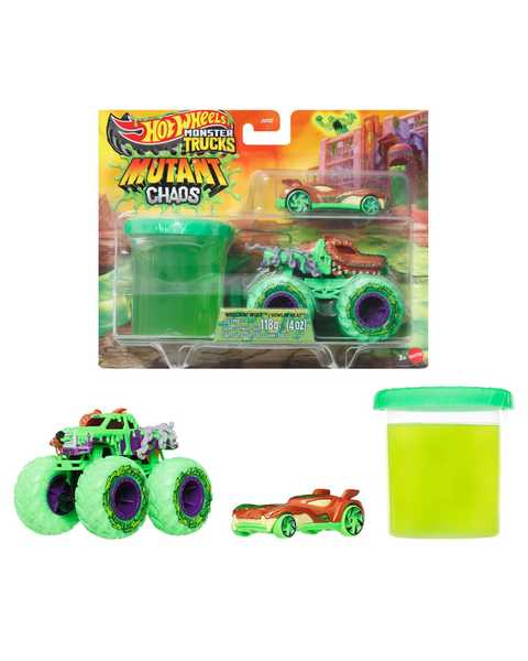 Hot Wheels Monster Trucks Mutant Kaosu Çoklu Paketi Wreckin Wolf JPM24