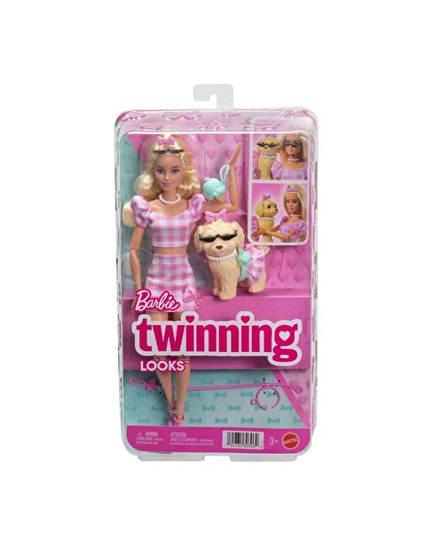 Barbie Uyumlu Dostlar Sarı Saçlı Bebek ve Köpekçiği JFP36