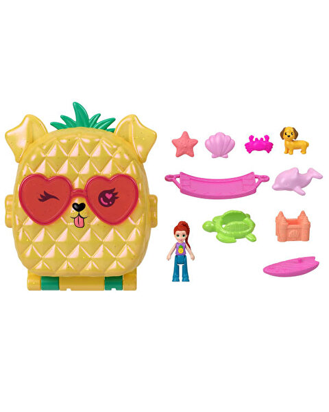 Polly Pocket Ananas Köpekçik Plajı Mini Oyun Seti JFV00