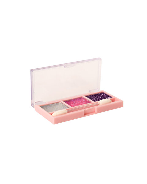 Lukky 3 Renkli̇ Parıltılı Simli Göz Farı Paleti̇ ve Fırçası