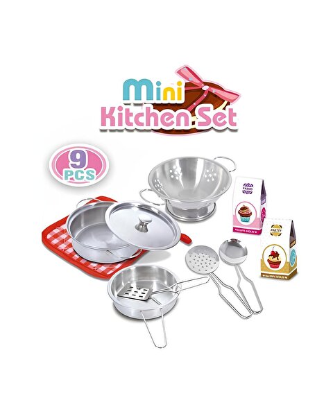Mini Metal Mutfak Seti  9 Parça