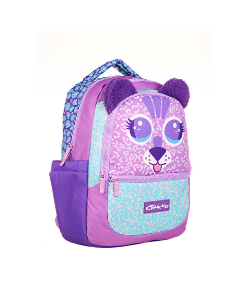 Kaukko Kids Cute Face Tiger Okul Çantası