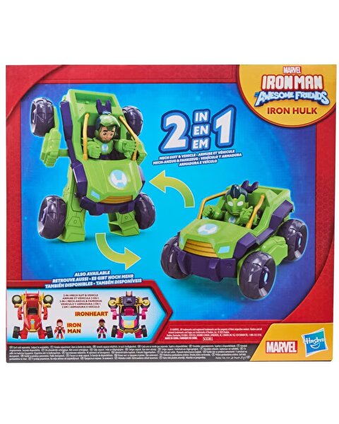 Marvel Iron Man ve Muhteşem Arkadaşları Hulk 2'si 1 Arada Araç Seti G1475