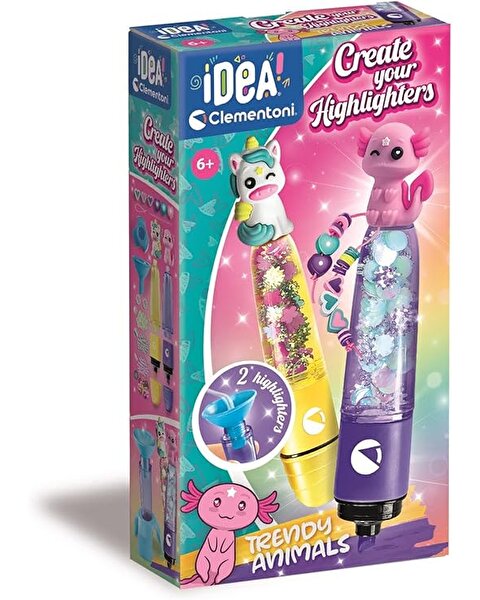 Clementoni Idea Fosforlu Kalem Tasarım Standı Trendy Animals