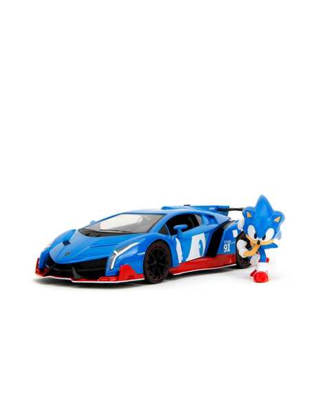 Jada Sonic The Hedgehog Lamborghini Veneno Model Araba ve Sonic Figür