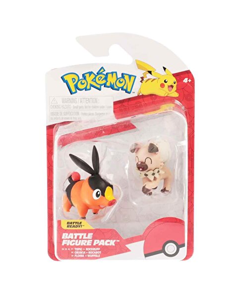 Pokemon Battle Fi̇gürler S13 Tepig ve Rockruff