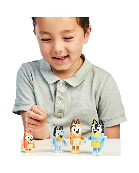 Bluey 4'lü Figür Seti Bluey & Family
