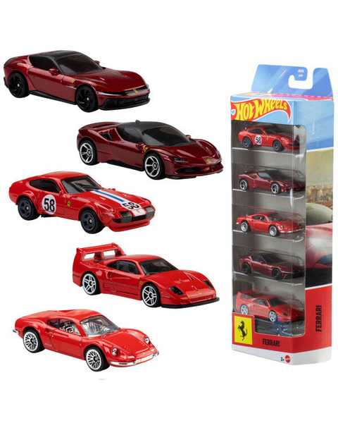 Hot Wheels 5'li Ferrari Araba Seti JLN12