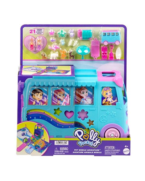 Polly Pocket Hayvancıkların Karavan Macerası Oyun Seti JCC22