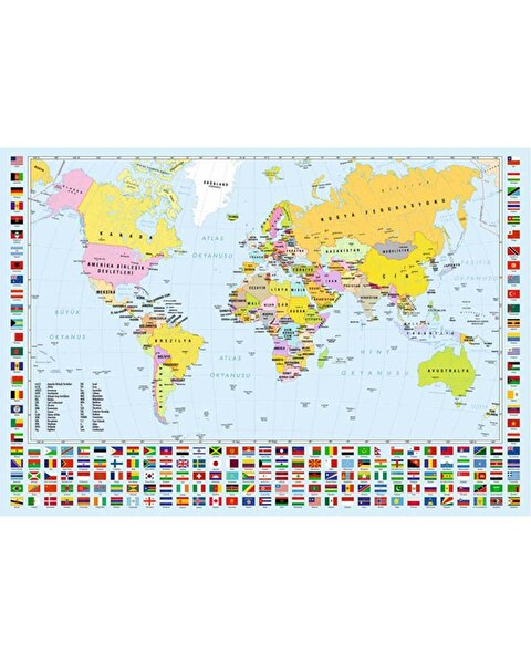 Anatolian 260 Parça Puzzle Dünya Haritası