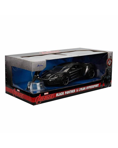 Jada  1:24 Ölçekli Marvel Lykan Hypersport ve Black Panther Figür