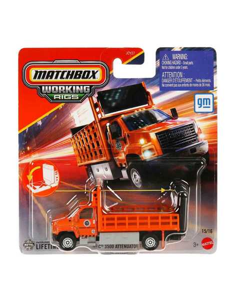 Matchbox Çalışma Donanımı Araçları GMC 3500 Attenuator Truck JBX81