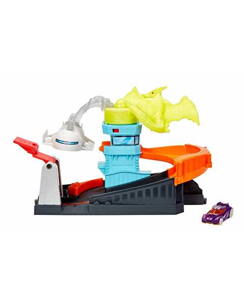 Hot Wheels Şehirde Yaratık Macerası Oyun Seti Serisi Ptero Uçuş Saldırısı GBF94