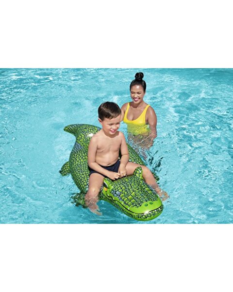Bestway Yüzen Timsah Tutunmalı Şişme Yatak 152 x 71 Cm