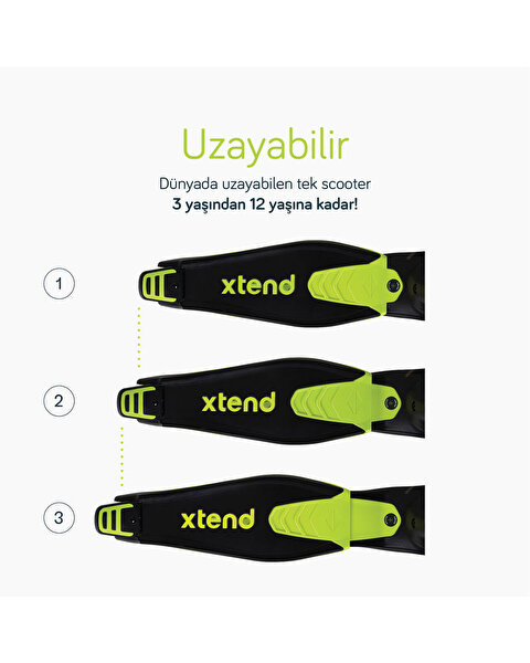 SmarTrike Xtend Büyüyebilen Ride On Scooter Lime