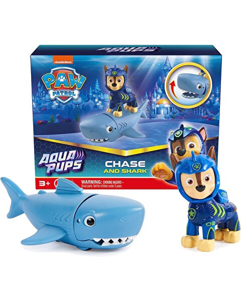 Paw Patrol Aqua Pups Rocky Sawfi̇sh Chase And Shark