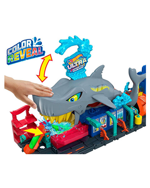 Hot Wheels Şehri Muhteşem Köpek Balığı Araba Yıkama Oyun Seti HTN82