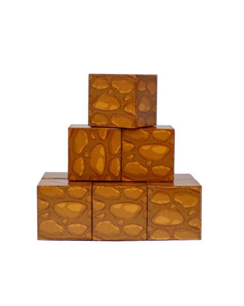 Magnivity Manyetik Bloklar Kahverengi Odun Desenli Blok 9 Parça