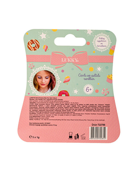 Lukky 3 Renkli̇ Parıltılı Simli Göz Farı Paleti̇ ve Fırçası