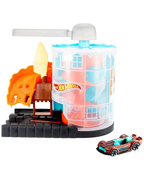 Hot Wheels Şehir Otoparkı Oyun Seti Ice Cream Meltdown GPD08