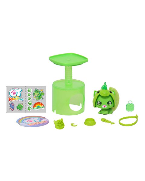 QT Kittie Gökkuşağı Serisi Sürpriz Aksesuarlı Yavru Kedi Lily