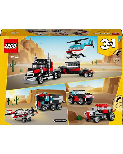 LEGO Creator Helikopterli Açık Kasa Kamyon 31146