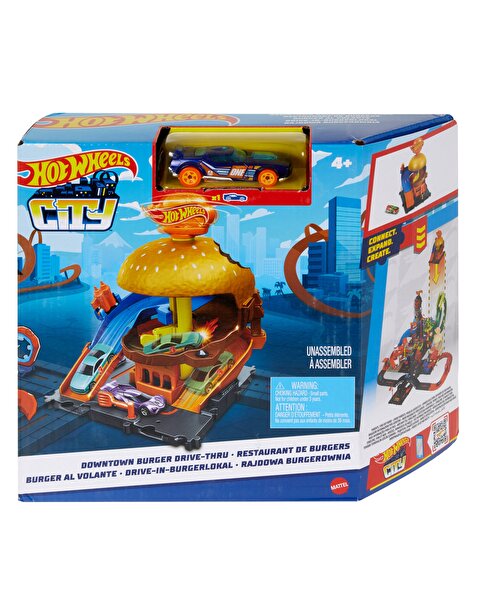 Hot Wheels Şehir Hayatı Serisi Hamburger Restoranı Oyun Seti HDR26