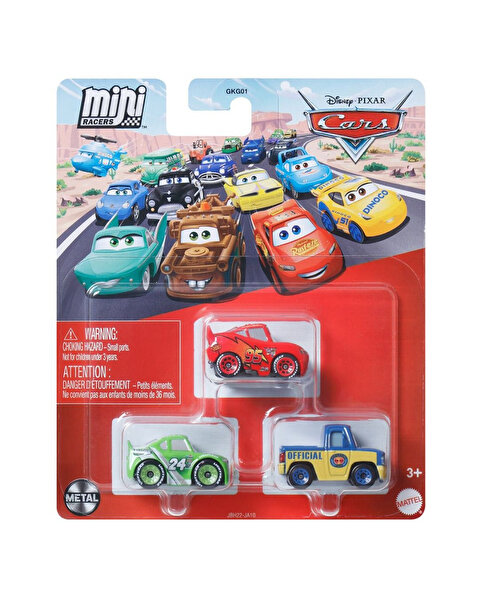 Cars Mini Karakter Arabalar Üçlü Paket JBH22