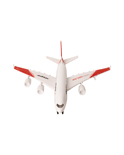 Çek Bırak Die Cast Uçak A380 Kırmızı