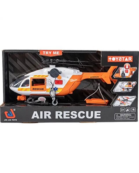Pervaneli Işıklı ve Sesli Sürtmeli Kurtarma Helikopteri 30 Cm