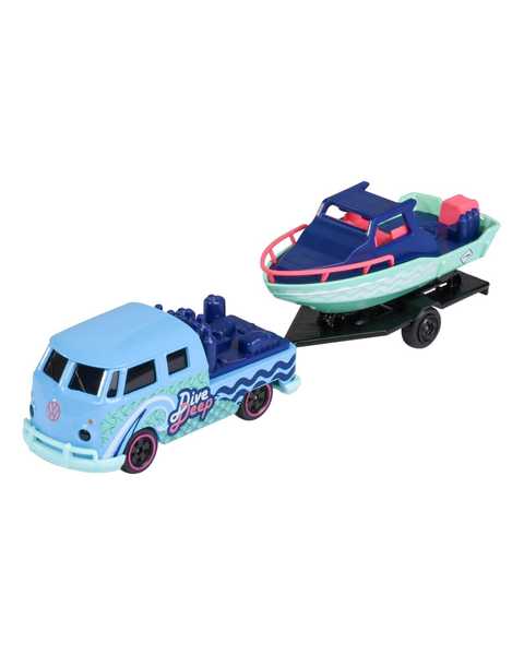 Majorette Volkswagen Römorklu Oyuncak Araba Volkswagen T1 Mavi