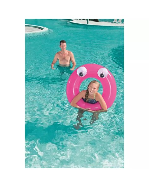 Bestway Gözlü Pembe Yüzme Simidi 91 Cm