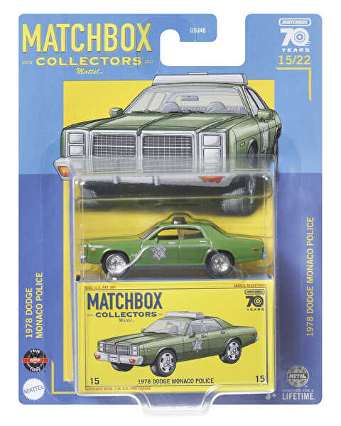 Matchbox Premi̇um Arabalar 1978 Dodge Monaco Police HLJ62