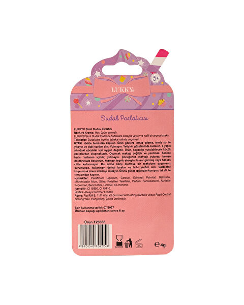 Lukky Cupcake Desenli Üzüm Aromalı Dudak Balm