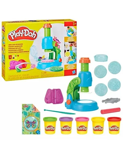 Play Doh Işıklı Mikroskop Oyun Seti