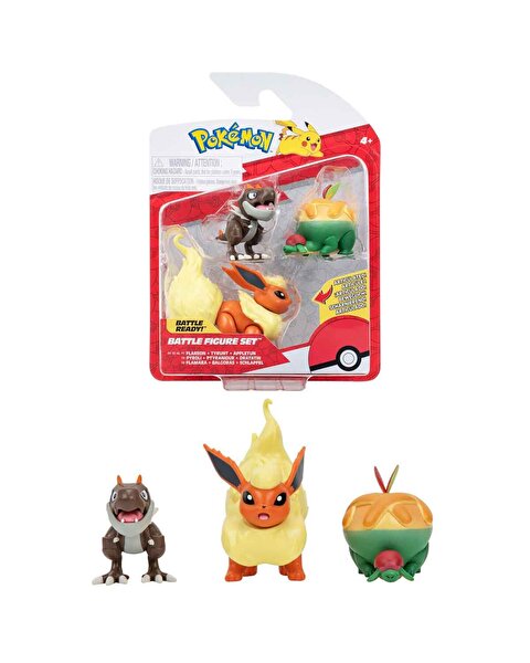 Pokemon Battle 3'lü Figür S15 Flareon-Tyrunt-Appletun